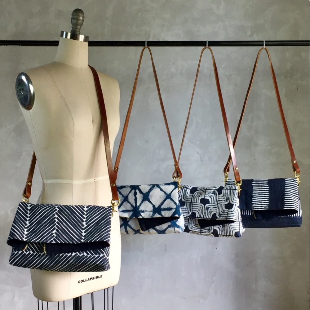 Treehouse crossbody canvas bag